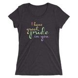 I Have Great Pride In Your (2 Corinthians 7) scoop neck shirt