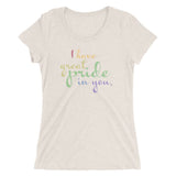 I Have Great Pride In Your (2 Corinthians 7) scoop neck shirt